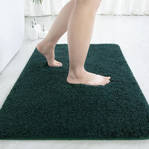 Vista 57 de LOCHAS Alfombra de baño de microfibra antideslizante de 36 x 24 pulgadas Gris