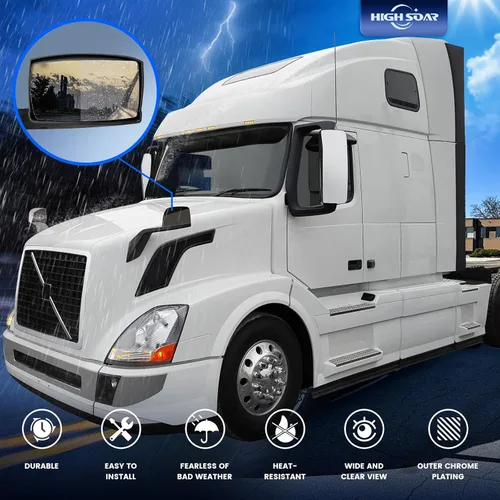 Vista 5 de Conjunto de retrovisor de capó High Soar para Volvo VNL (2004-2014), espejo de cofre de camión con brazo de repuesto para Volvo VNL lado izquierdo