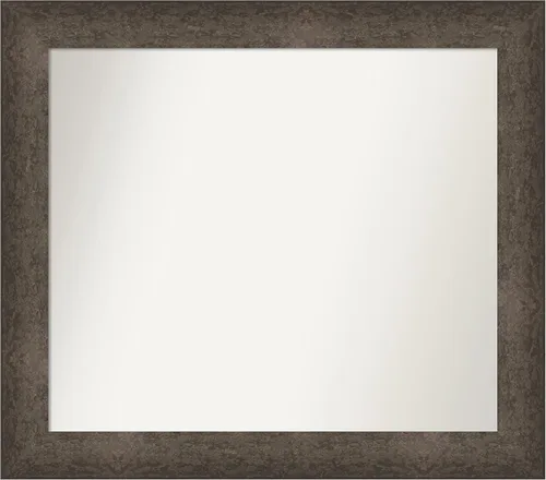 Vista 151 de Amanti Art Espejo de pared personalizado no biselado (25 x 25 pulgadas), marco de bronce acentuado, varios tamaños personalizados, espejo de baño