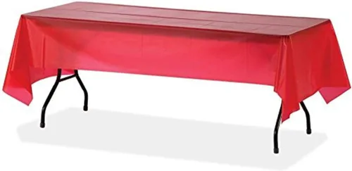 Vista 3 de Genuine Joe GJO10325 - Mantel rectangular de plástico, 108 pulgadas de largo x 54 pulgadas de ancho, color azul (paquete de 6)