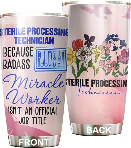 Vista 12 de Vaso estéril para técnico de procesamiento de acero inoxidable de 20 onzas, divertidos regalos tecnológicos estériles a granel para cumpleaños