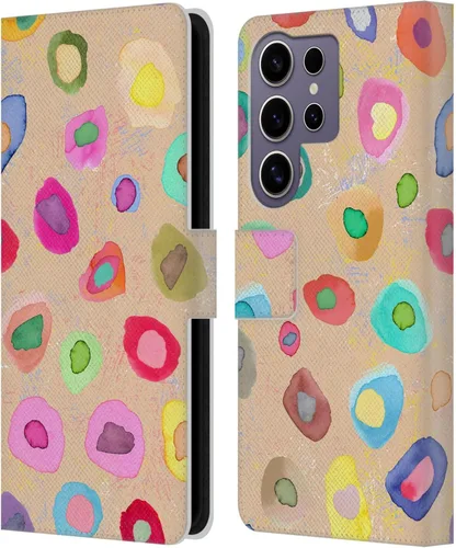 Vista 187 de Head Case Designs Officially Licensed Ninola Ditsy Flowers Yellow Nature Bold Leather Wallet Case Compatible with Samsung Galaxy A07 4G