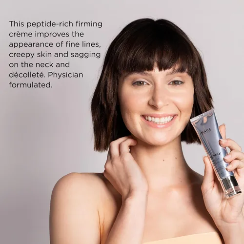 Vista 4 de IMAGE Skincare, The MAX Neck Lift, crema reafirmante para mejorar la apariencia de la piel flácida, mejorar la apariencia de líneas finas, 2.0 fl oz