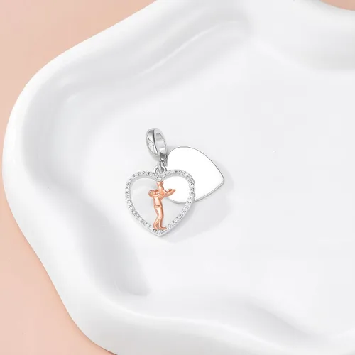 Vista 65 de PROESS Dije para padre, madre e hija, pulsera de plata de ley para pulseras, regalos de cumpleaños, día de San Valentín, para hija, madre, amante