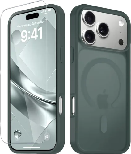 Vista 982 de Funda para Google Pixel 10 Pro XL, cubierta magnética mate, color negro Fit for MagSafe, Screen Protector included, Shockproof Military Grade