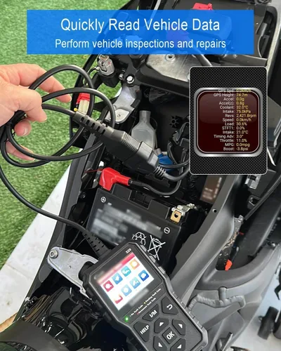Vista 4 de Cable adaptador OBD2 de 6 pines para Guzzi Suzuki Yamaha Harley Davidson Piaggio Vespa motocicleta OBD cable de diagnóstico Euro5 6pin conector