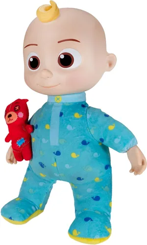 Vista 3 de CoComelon Muñeco de Peluche Musical JJ - Presiona la Barriguita para Cantar Clips de Canciones de Cuna - Incluye Función y Pequeños Osos de Peluche