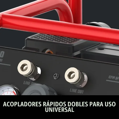 Vista 3 de CRAFTSMAN Compresor de aire de 12 galones ultra silencioso sin aceite de 1,5 HP, presión máxima de 150 PSI, tanque vertical