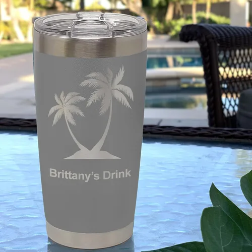 Vista 2 de LaserGram Taza aislada al vacío de 20 onzas, My Sweet 16, grabado personalizado incluido (gris)