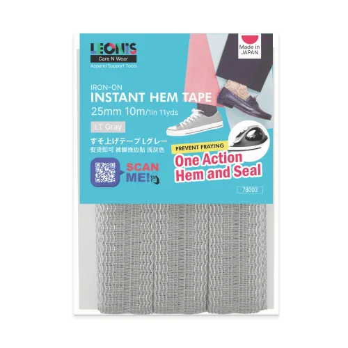 Vista 26 de LEONIS Cinta de dobladillo instantáneo termoadhesiva de 0.984 in x 16.4 ft (1 pulgada x 5.5 yardas), beige [ 78022 ]