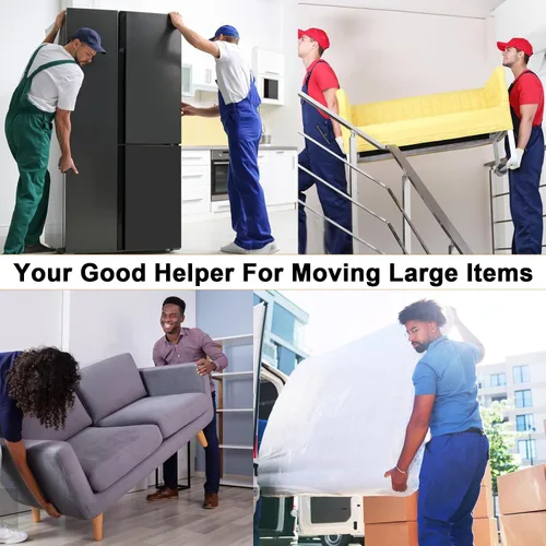 Vista 8 de Correas para mover muebles con hebilla en el pecho, correa de elevación para 2 mudanzas, correas de hombro para mover con correa de elevación para 1