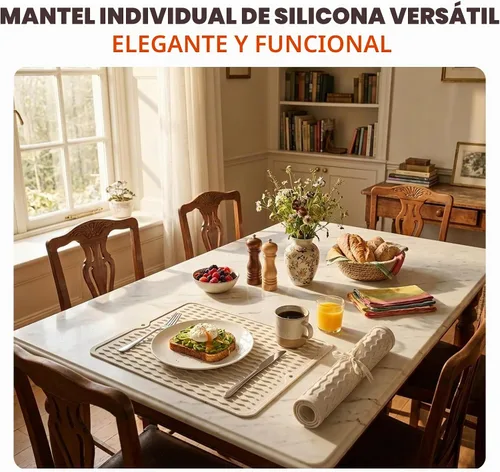 Vista 4 de CAKETIME Paquete de 2 tapetes de secado de platos de silicona multicolor para encimera de cocina, comedor, manteles individuales resistentes al