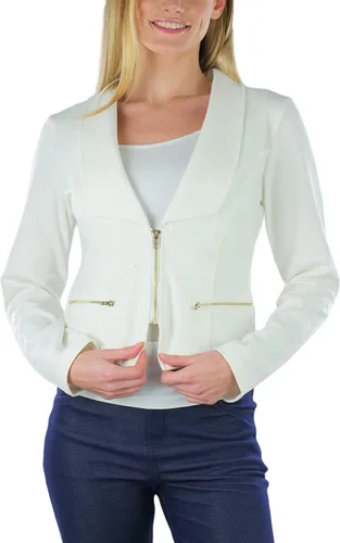 Vista 13 de ToBeInStyle Blazers de manga larga con cremallera y botones para mujer