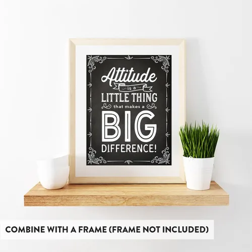 Vista 6 de Andaz Press Póster decorativo para pared de profesor de aula escolar, 8.5 x 11 pulgadas, Attitude is a Little Thing That Makes a Big Difference, 1