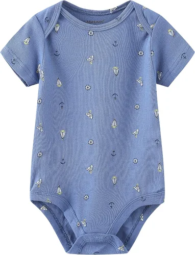 Vista 5 de Kiddiezoom Conjunto de canastilla para bebé, 9 piezas, conjunto de mamelucos y pantalones, conjunto de regalo unisex para bebé