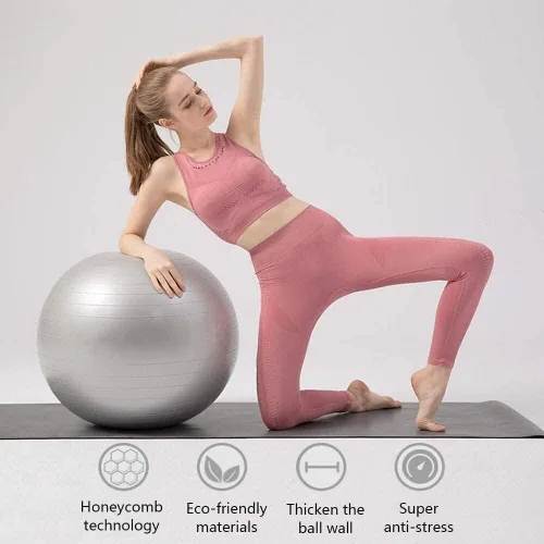 Vista 2 de MDybf Pelota de fitness Pelota de yoga Pilates Pelota de parto Pelota de pérdida de peso Moldeando Fisioterapia Asistida Balón de Entrenamiento