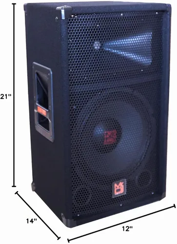 Vista 6 de MR DJ PSS-1000 - Altavoz de audio de 2 vías para DJ/PA PRO de 2 vías, 10 pulgadas, 1200 vatios