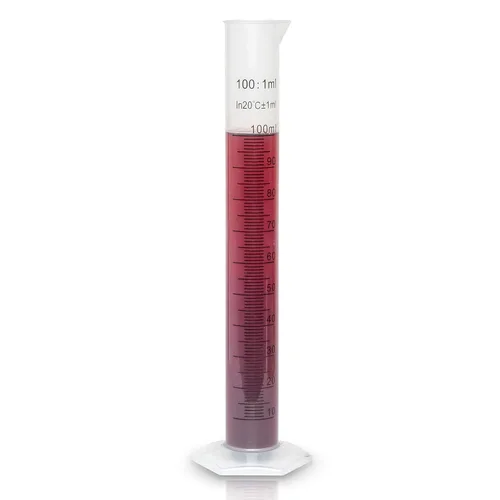 Vista 9 de Brewing America Vaso cilíndrico graduado de plástico de 3.4 fl oz – Frasco de tubo de ensayo de medición científica de 3.4 fl oz, marcado de 2