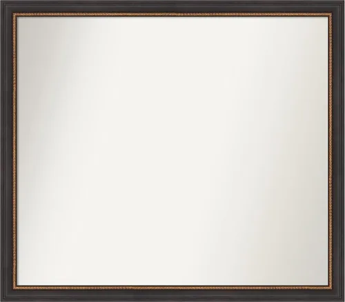 Vista 121 de Amanti Art Espejo de baño negro para sobre el fregadero, 23 x 23 pulgadas, espejo cuadrado negro Ashton, marco de madera tradicional mediano, se