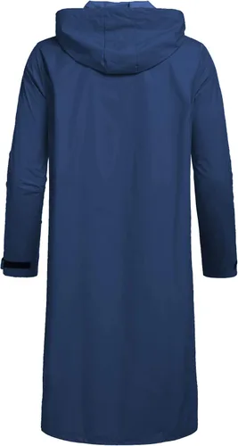 Vista 4 de COOFANDY Chaqueta impermeable para hombre con capucha impermeable ligera activa larga