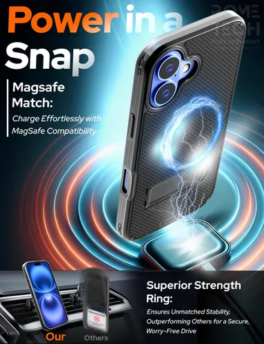 Vista 5 de Funda diseñada para iPhone 16 con funda de clip para cinturón