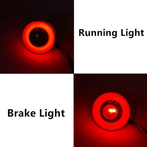 Vista 6 de Universal LED redondo motocicleta trasera freno freno luz moto placa montaje lámpara para Cafe Racer Honda ATV UTV Suzuki