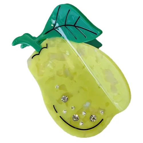 Vista 9 de Pinzas de garra de manzana, pinzas de pelo de melocotón jugoso, pinzas de pelo de frutas, pinzas de pelo de acetato para mujeres, pinzas pequeñas