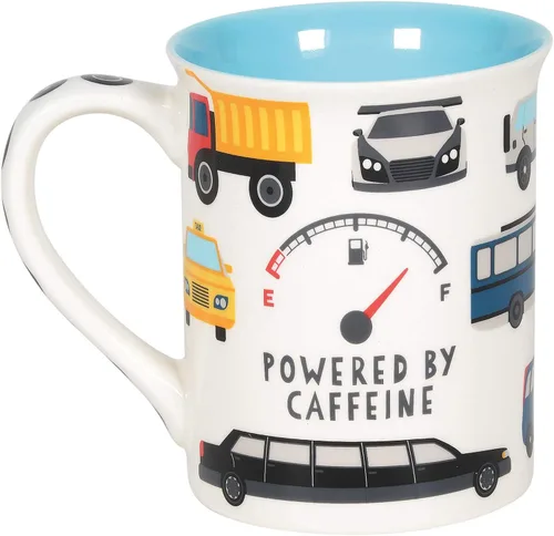 Vista 2 de Enesco Our Name is Mud Driver Pattern Occupations - Taza de café, 16 onzas, multicolor