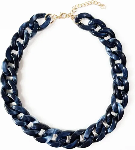Vista 7 de Conjunto de joyas de collar y gargantilla de acrílico simple para mujer, Plástico, No es una piedra preciosa