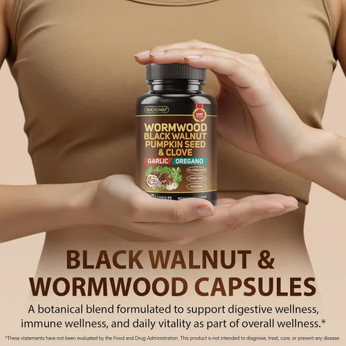 Vista 8 de Ajenjo negro nuez clavo de clavo para humanos – Limpieza intestinal natural y salud digestiva con semillas de calabaza, ajo, orégano, neem, papaya