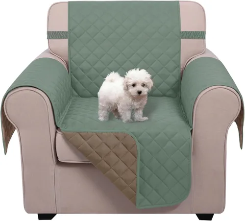 Vista 127 de U-NICE HOME Funda para sillón reclinable, reversible, con correas elásticas, resistente al agua, protege de perros y mascotas, sillón pequeño