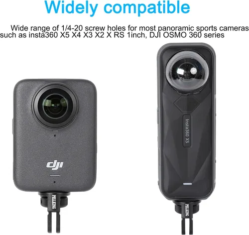 Vista 2 de PellKing Adaptador de 1/4 "con cabeza de tornillo de montaje de cámara, adaptador de conversión de trípode de aleación de aluminio CNC para Insta360
