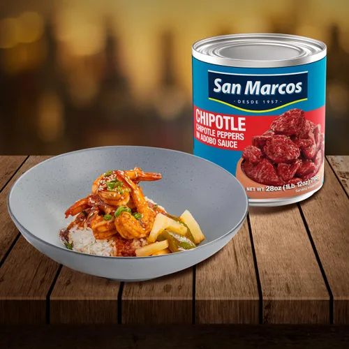 Vista 9 de San Marcos Pimientos Chipotle en salsa Adobo, 28 onzas