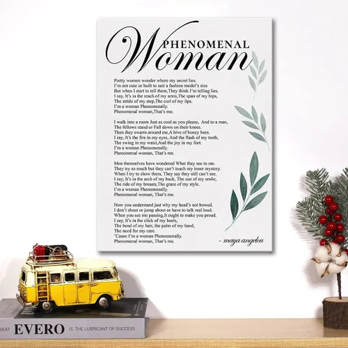 Vista 5 de Lienzo inspirador para pared, diseño de mujer fenomenal motivacional, impresión en lienzo feminista positiva, pintura en lienzo para oficina, hogar