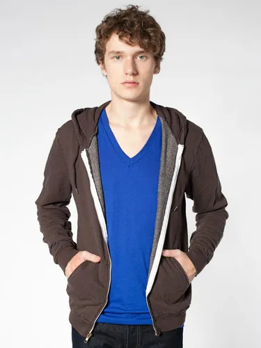 Vista 5 de American Apparel - Playera fina de mangas cortas, con cuello en V, para hombre/unisex