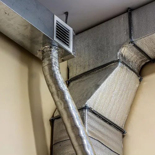 Vista 6 de Preboun 2 rollos de aislamiento de conducto con papel de aluminio, envoltura de conducto de algodón natural, manta de aislamiento de algodón