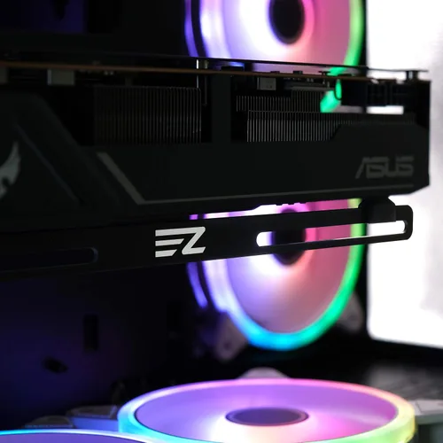 Vista 6 de EZDIY-FAB Soporte para GPU, soporte de tarjeta gráfica, soporte de tarjeta de video, soporte GPU VGA para juegos de PC de escritorio Negro