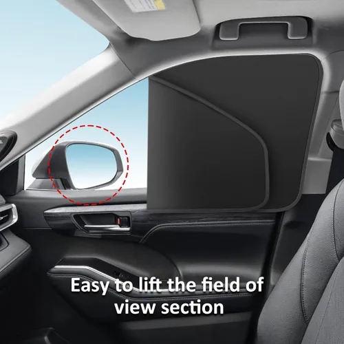Vista 6 de Cortinas magnéticas para ventana de automóvil, cortinas magnéticas de privacidad para ventana lateral, bloquean el 100% de la luz, cubiertas