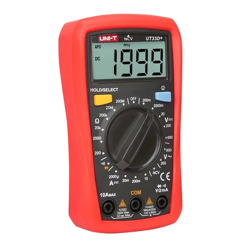 Vista 3 de UNI-T UT33D+multímetro del medidor del probador digital del bolsillo del LCD del tamaño de la palma