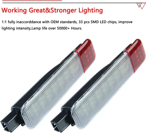 Vista 6 de 4 luces LED de cortesía para puertas para Chevy Silverado GMC C/K Compatible con Sierra 1500 2500 3500, Suburban, Avalanche, Hum-mer H2 Yukon