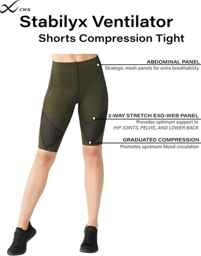 Vista 5 de CW-X Pantalones cortos de compresión Stabilyx para mujer