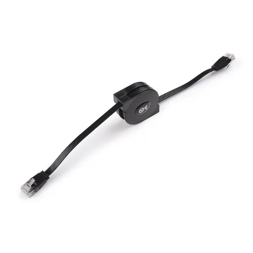 Vista 3 de Cable Matters Paquete de 2 cables Ethernet retráctiles de 3 pies (cable retráctil Cat 5e, cable Cat5e) compatible con Ethernet Gigabit