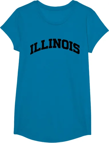 Vista 50 de Illinois Gift - Camiseta de diseño deportivo con texto universitario, gris, S