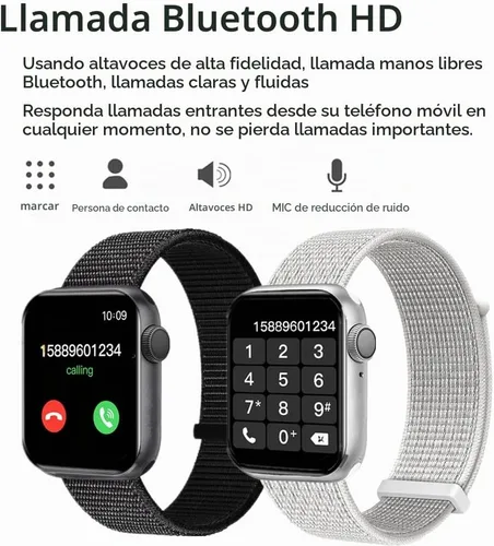 Vista 2 de Reloj inteligente para hombres y mujeres para teléfonos Android iOS compatible con iPhone, pantalla táctil completa rastreador de fitness