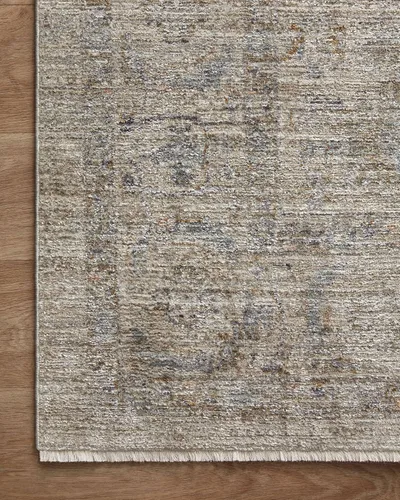 Vista 11 de Loloi Jean Stoffer Katherine Collection KES-03 Beige/niebla 2 pies y 7 pulgadas x 10 pies, altura de pelo de 0.25 pulgadas, alfombra de pasillo