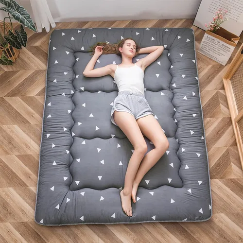 Vista 13 de MAXYOYO Colchón Japonés de Suelo Futón Colchón, Tapete de Tatami Engrosado de 4", Almohadilla para Dormir Plegable Enrollable para Niños y Niñas