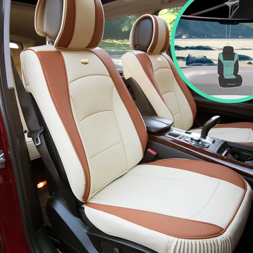 Vista 5 de Cojín de asiento FH Group tipo banco, de cuero sintético, ultracómodo, apto para la mayoría de los vehículos, camionetas, vehículos utilitarios