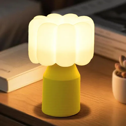 Vista 8 de Vivilumens Luz nocturna de hongos para niños, control táctil regulable de 3 niveles, temporizador de apagado automático, silicona segura para bebés