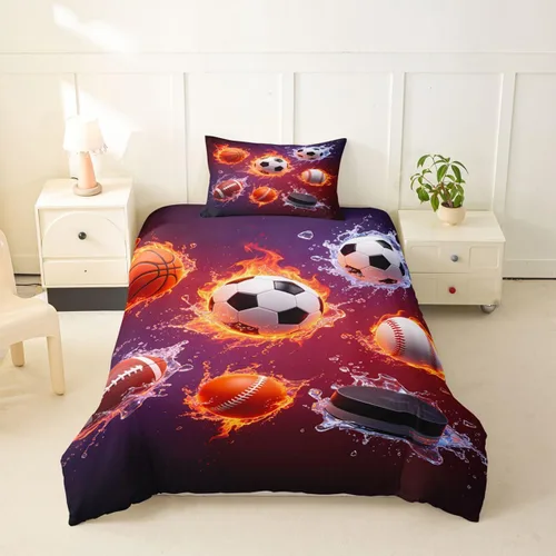 Vista 9 de Feelyou Juego de ropa de cama de koala para niños y niñas, funda de edredón con estampado de koala de dibujos animados, funda de edredón