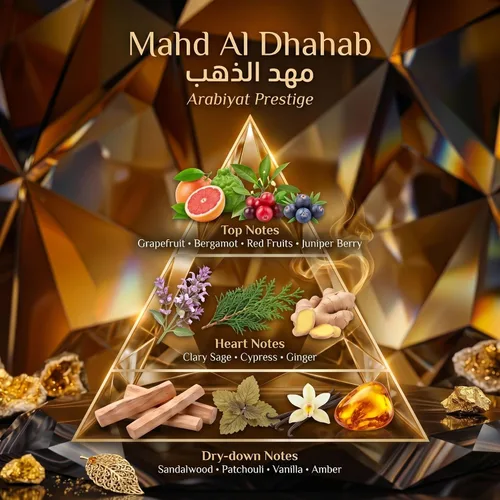 Vista 6 de ARABIYAT PRESTIGE MAHD AL DAHAB 100 ML EAU DE PARFUM FRAGANCIA UNISEX - FRAGANCIA AROMATICA Y FRESCA